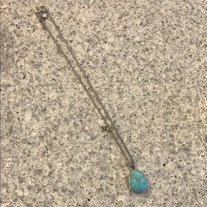 Long Turquoise Fossil necklace